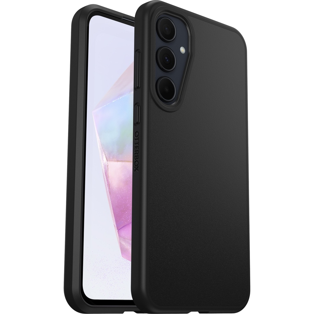 [840304760756] 840304760756 OtterBox React Samsung Galaxy A35 5G (6.6") Case Black - (77-95396), Antimicrobial, DROP+ Military Standard, Raised Edges, 7 Years Warranty