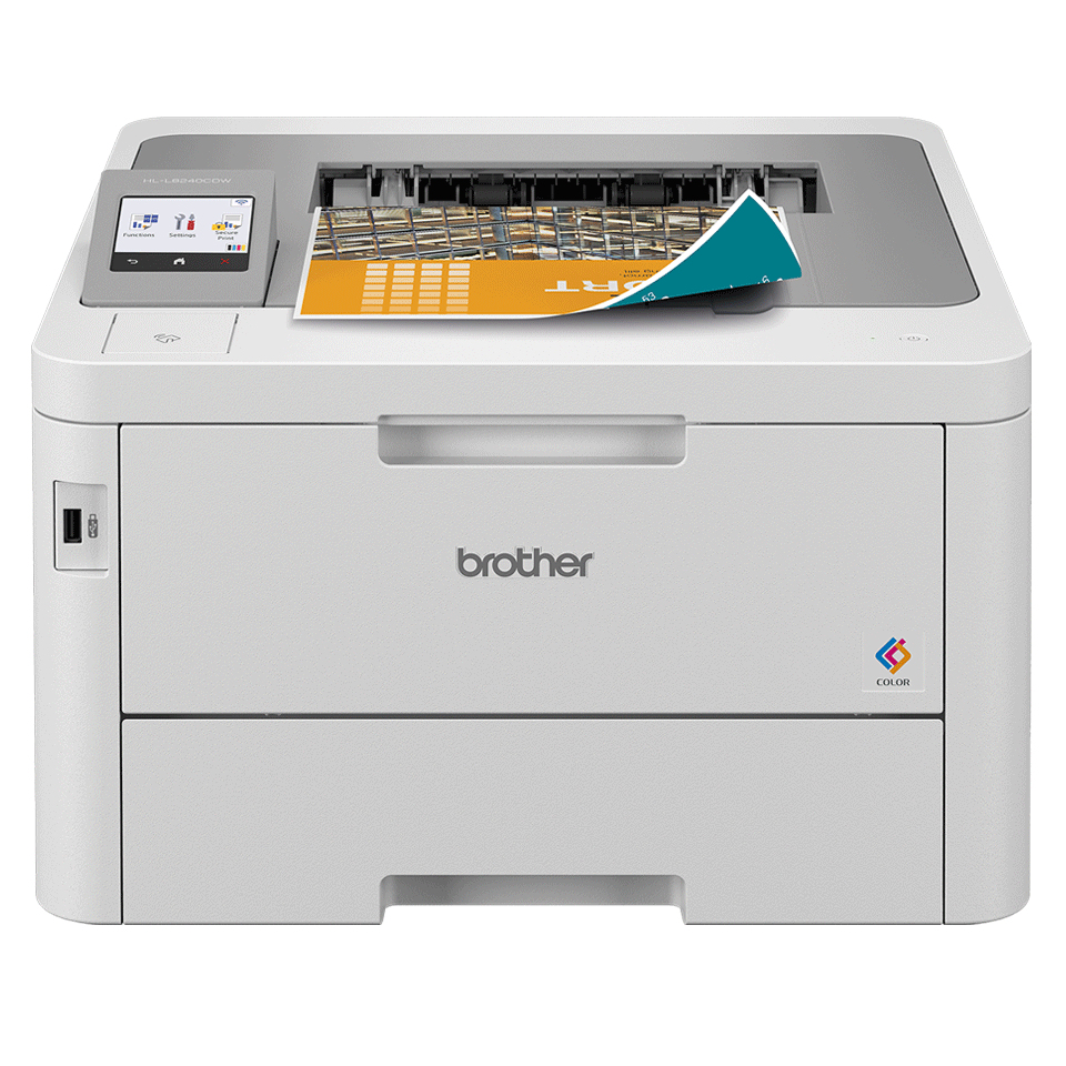 [4977766823869] 4977766823869 Brother HL-L8240CDW - Compact Colour Laser Printer with Print speeds of Up to 30 ppm, 2-Sided Printing, Wired  Wireless networking, 2.7” Touch Screen