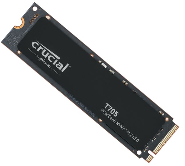 [649528940179] Crucial T705 2TB Gen5 NVMe SSD - 14500/12700 MB/s R/W 1200TBW 1550K IOPs 1.5M hrs MTTF DirectStorage for Intel 14th Gen  AMD Ryzen 7000