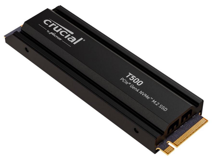 [649528940018] Crucial T500 1TB Gen4 NVMe SSD Heatsink - 7300/6800 MB/s R/W 600TBW 1440K IOPs 1.5M hrs MTTF Acronis True Image Adobe Creative Cloud for PS5 ~MZ-V8P
