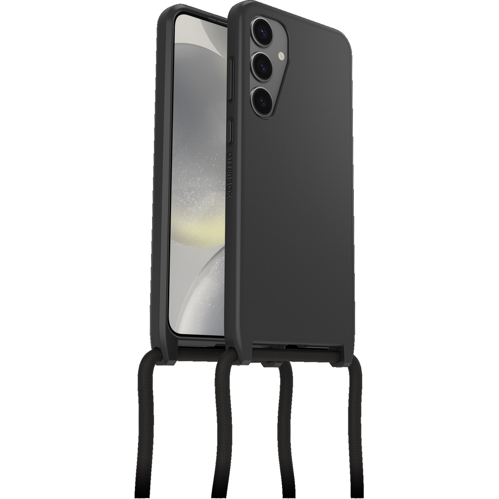 [840304753062] 840304753062 OtterBox React Necklace Samsung Galaxy S24+ 5G (6.7") Case Black - (77-94738), DROP+ Military Standard, Detachable Nylon Rope, 7 Years Warranty