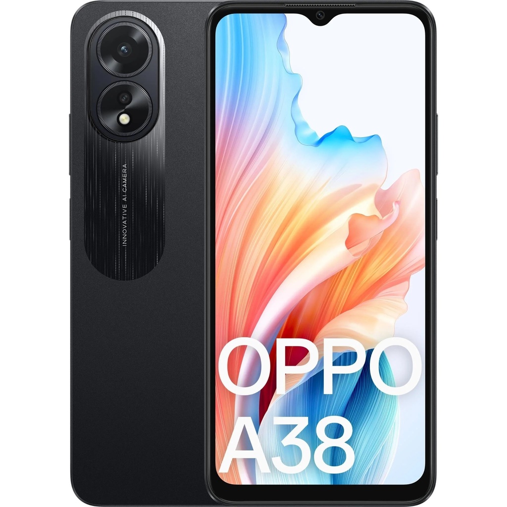 [6932169334532] 6932169334532 OPPO A38 4G 128GB - Glowing Black (CPH2579AU Black)*AU STOCK*, 6.56", HD+, 90Hz, 4GB/128GB, 50MP/5MP, Dual SIM, 5000mAh, 2YR