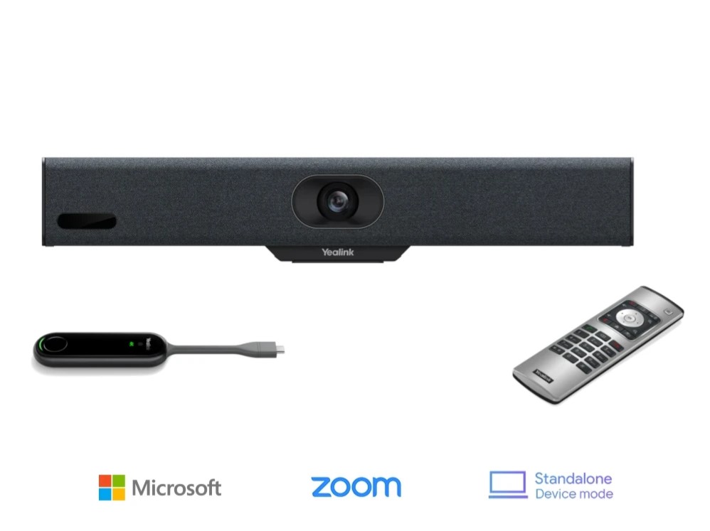[6938818312425] Yealink Meeting Bar A10 Microsoft Teams and Zoom Rooms on Android, Video Collaboration Bar, Small RoomsHome Offices, for 1-5 people, Remote, BYOD