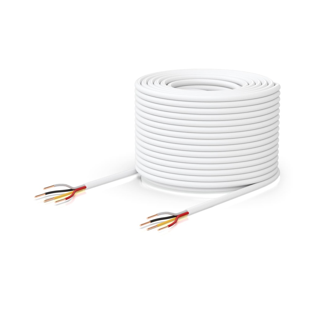 [810084691625] 810084691625 Ubiquiti Door Lock Relay Cable, 500-foot (152.4 m) Spool of Two-pair, low-voltage Cable, 36V DC, Solid bare copper,White,  2Yr Warr