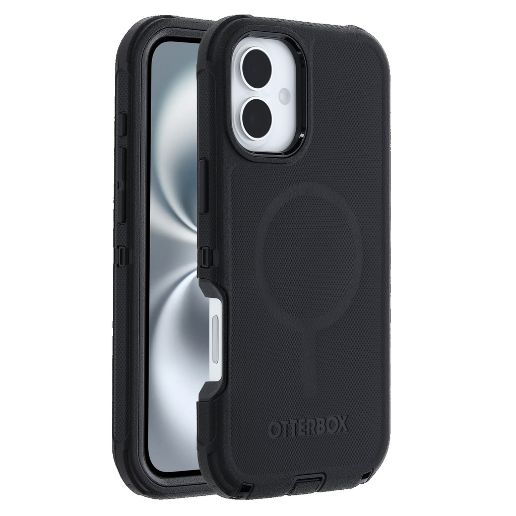 [840304767977] 840304767977 OtterBox Defender MagSafe Apple iPhone 16 (6.1") Case Black - (77-95961), DROP+ 7X Military Standard,Tri-Layer,Port Covers, 7 Years Warranty