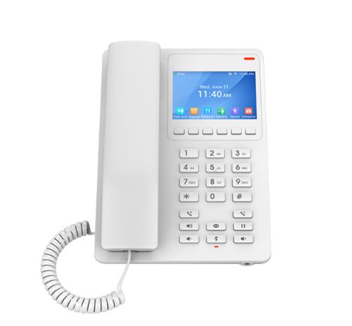 [6947273705031] 6947273705031 Grandstream GHP631W Desktop Hotel Phone, 3.5" Color LCD, PoE, Dual-band WiFi 6, Black
