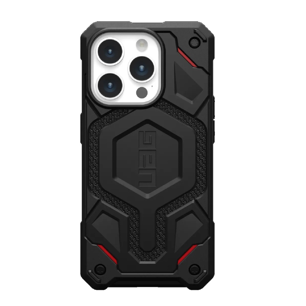 [840283909122] UAG Monarch Pro MagSafe Apple iPhone 15 Pro (6.1") Rugged Case - Kevlar Black (114221113940), 25ft. Drop Protection(7.6M), 10 Years Warranty