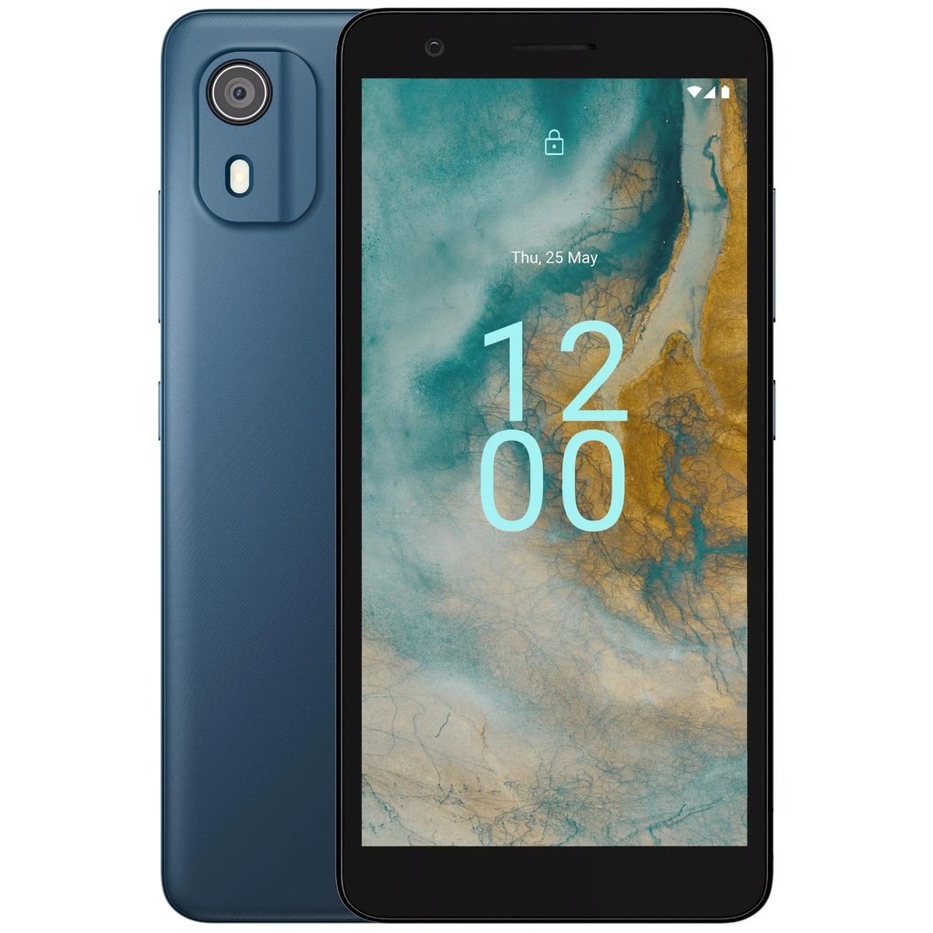 [6438409083371] 6438409083371 Nokia C02 4G 32GB - Dark Cyan (SP01Z01Z3159Y)*AU STOCK*, 5.45", 2GB/32GB, 5MP/2MP, IP52, Dual SIM, 3000mAh, 2 Years Warranty