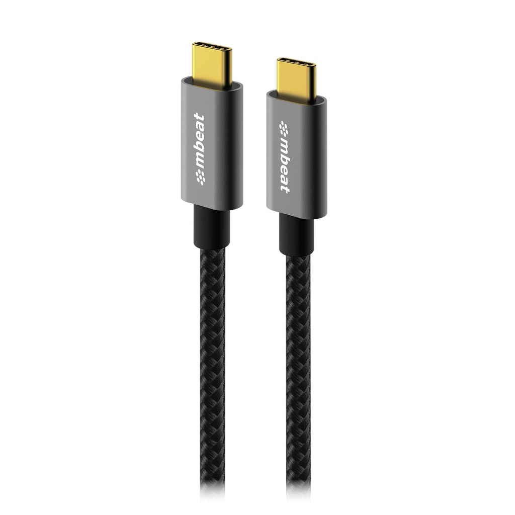 [9346396003760] 9346396003760 mbeat Tough Link 1.8m USB 3.2 Gen2 USB-C Cable - Space Grey transfer at speeds up to 10Gbps Video Resolution: Maximum 4K/60Hz