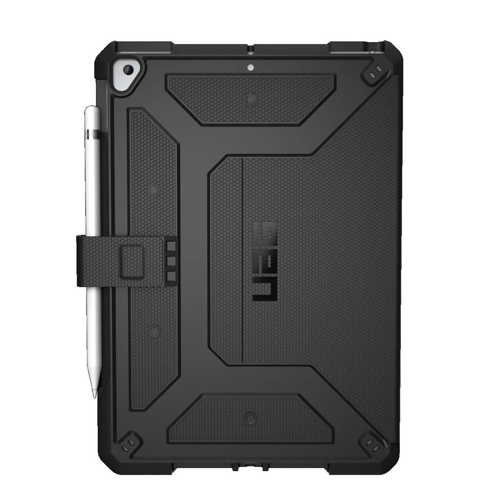[812451033359] 812451033359 UAG Metropolis Apple iPad (10.2") (9th/8th/7th Gen) Folio Rugged Case - Black(121916114040), DROP+ Military Standard, 1 Year Warranty