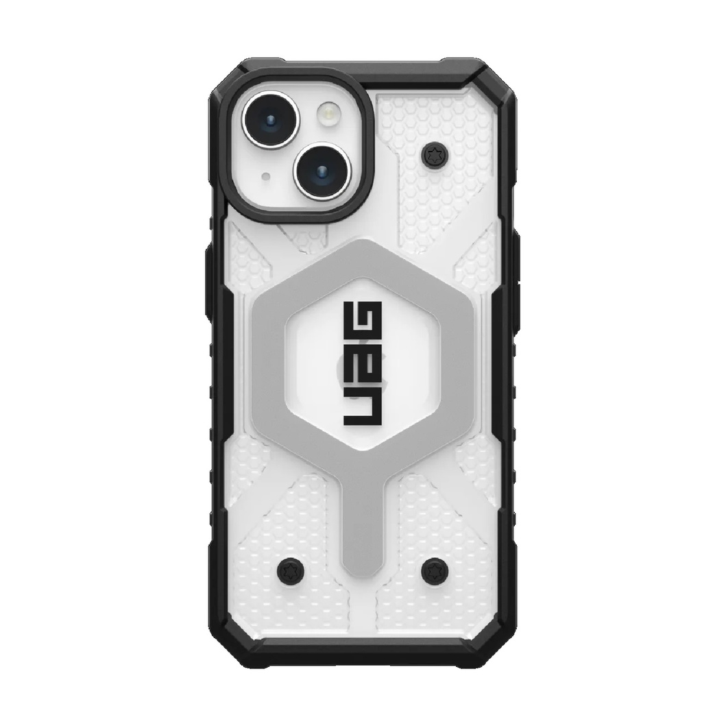 [840283909689] 840283909689 UAG Pathfinder MagSafe Apple iPhone 15 (6.1") Rugged Case - Ice (114291114343), 18ft. Drop Protection (5.4M), Tactical Grip, 10 Years Warranty
