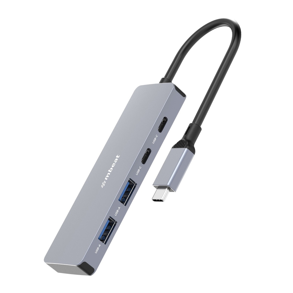 [9346396003685] 9346396003685 mbeat Elite 4-Port 10Gbps USB-C Gen 2 Hub (2A+2C)  Blazing Fast Gen 2 Speeds  Versatile USB Connectivity  Effortless Data Expansion  Weight: 67g