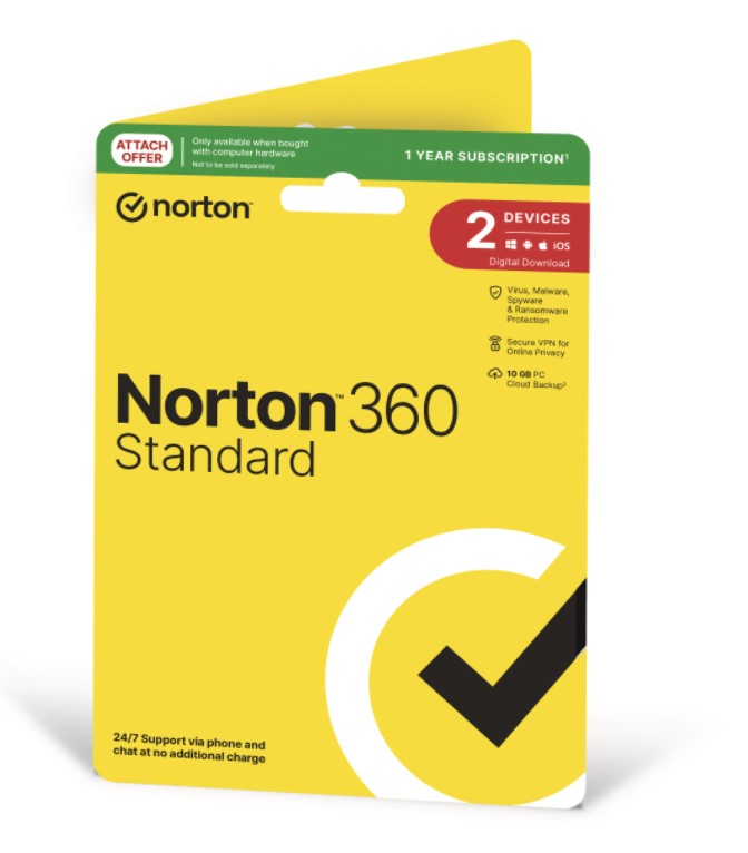 [5397231028152] 5397231028152 Norton 360 Standard 10GB AU 1 User 2 Devices 12 months GENERIC ATTACH RSP DVDSLV GUM