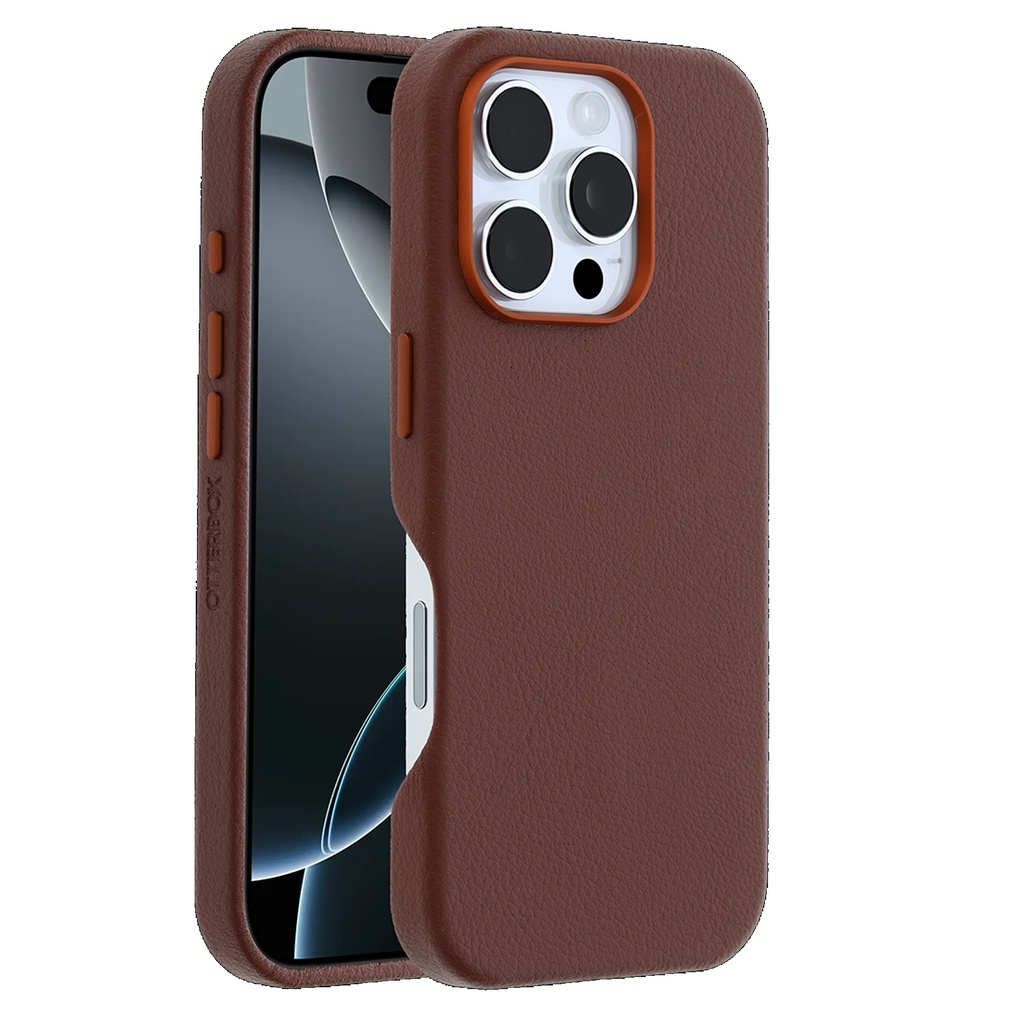 [840304771615] OtterBox Symmetry MagSafe Cactus Leather Apple iPhone 16 Pro Max (6.9") Case Brown - (77-96337),DROP+ 3X Military Standard, 7 Years Warranty