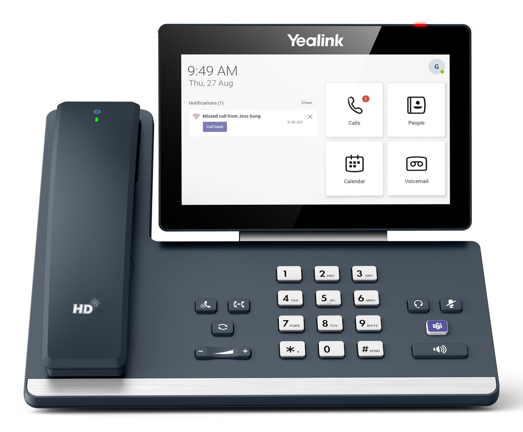 [6938818318427] 6938818318427 Yealink MP58 WH E2 Teams Android 13 Phone, Teams and Skype Compatible 7" Colour Touch Screen, HD Audio, Built-in Bluetooth and WiFi, Wireless Handset