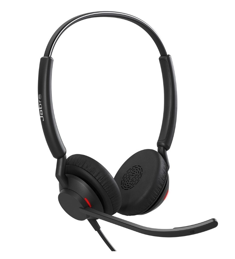 [SPJ-E-40-MS-S-C] SPJ-E-40-MS-S-C Jabra Engage 40 (Inline Link) MS Teams Stereo USB-C Corded Headsets, Lightweight  sturdy, Double the mic, Busylight, Hearing Protection, Audio Qualiy