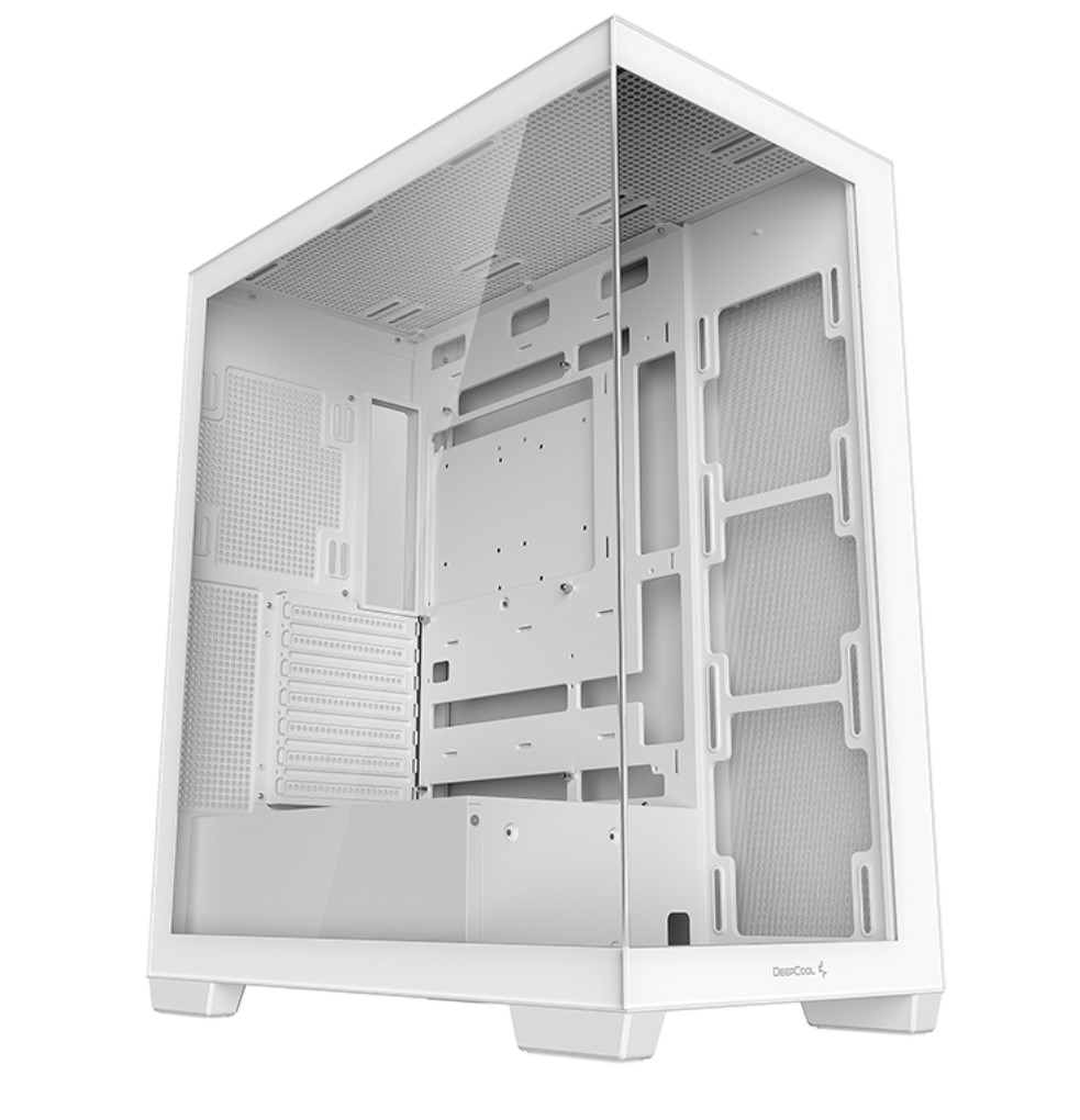 [6933412774105] 6933412774105 DeepCool CG580 White Panoramic ATX Mid-Tower Case, Up to 2x 360mm Radiators, 9x120mm Fans. Front 2x USB3.0, Audio I/O Panel