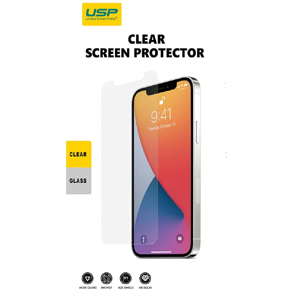 [SPU2D147] SPU2D147 USP Apple iPhone 14 Pro Max Tempered Glass Screen Protector : Full Coverage, 9H Hardness, Bubble-free, Anti-fingerprint, Original Touch Feel