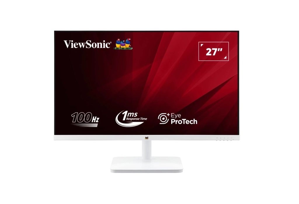 [766907026900] ViewSonic 27” White, Super Clear IPS, 4ms 100hz, Ultra Slim Bezel, FHD, HDMI, VGA,  Adaptive Sync. VESA 100. 3Yrs AR. Office Business Monitor
