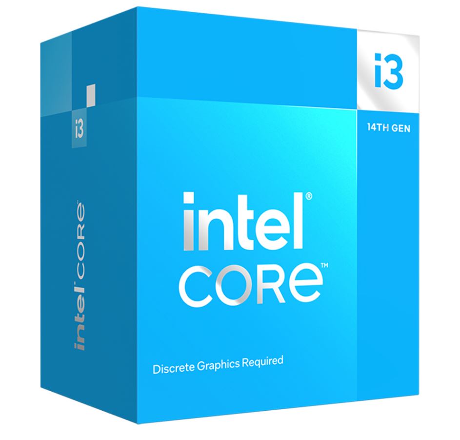 [5032037279093] 5032037279093 Intel i3 14100F CPU 3.5GHz (4.7GHz Turbo) 14th Gen LGA1700 4-Cores 8-Threads 17MB 58W Graphics Card Required Retail Raptor Lake with Fan
