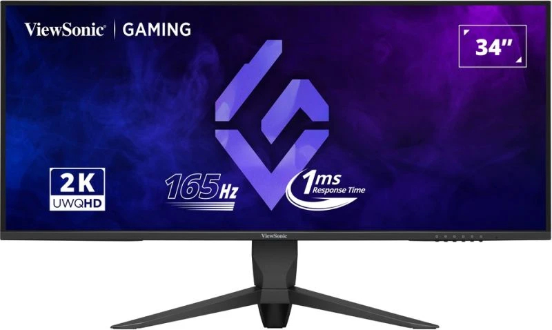 [766907018059] 766907018059 ViewSonic 34” IPS UWQHD 3440x1440, 165Hz, 1ms, HDR10,  21:9,Ultra Wide, SuperClear IPS, Office Gaming Monitor MNV-VX3480-2K-PRO