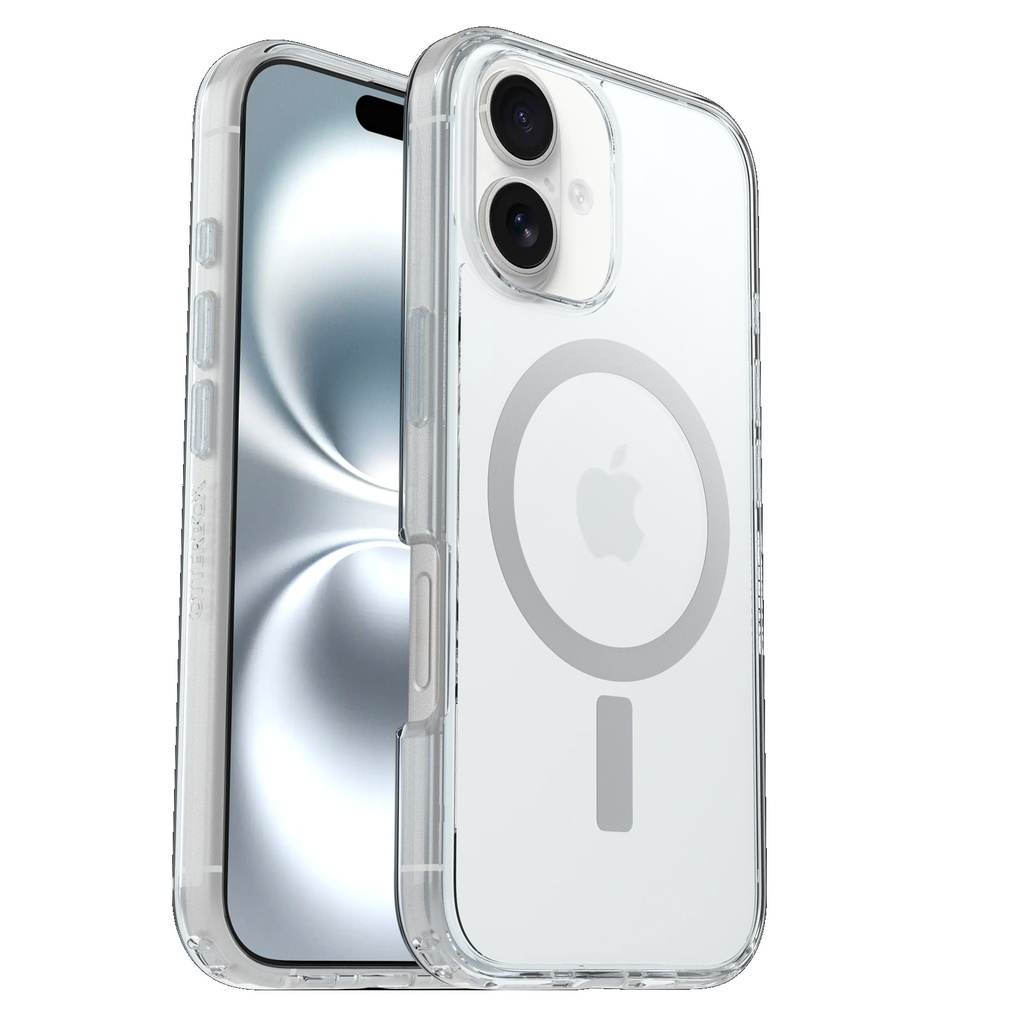 [840304771684] 840304771684 OtterBox Symmetry Clear MagSafe Apple iPhone 16 Plus (6.7") Case Clear - (77-96345), Antimicrobial, DROP+ 3X Military Standard, 7 Years Warranty