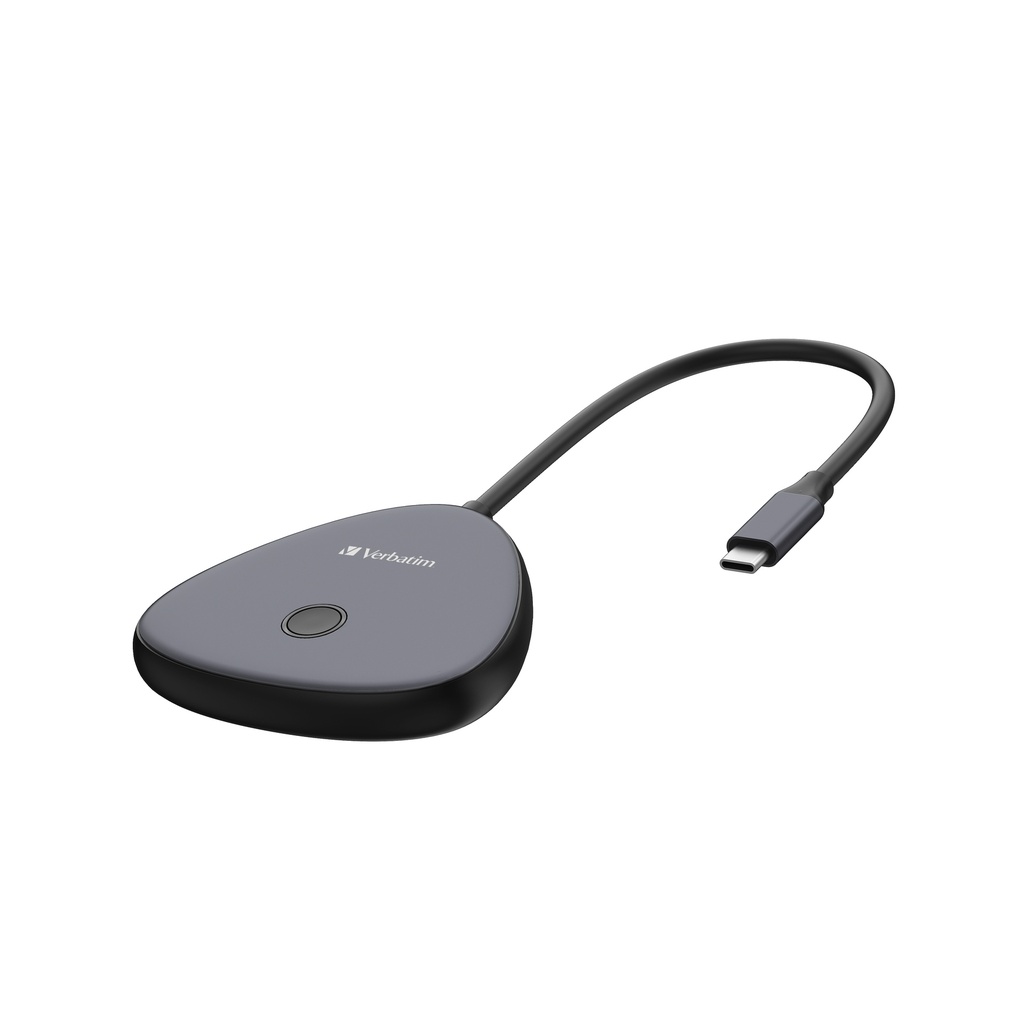 [23942321477] 23942321477 Verbatim 4K Wireless USB-C HDMI Adapter Dongle -Share My Screen Mirror Image. Compact and Ultra Portable. Windows, Linux Mac 10.2 support