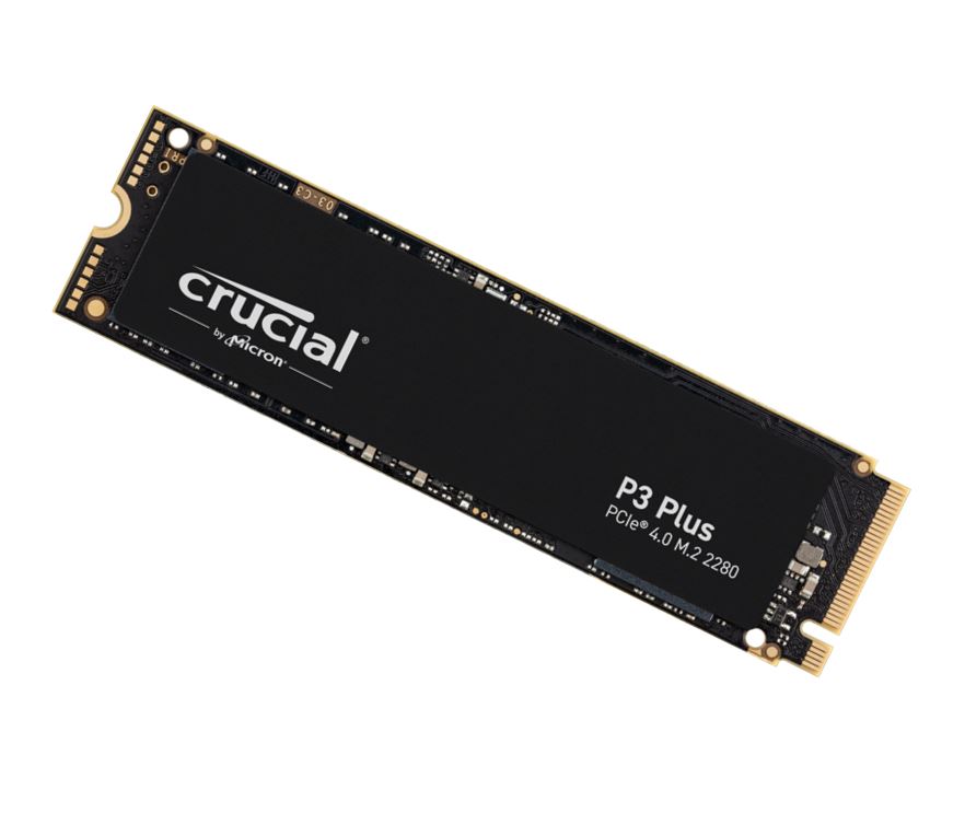 [649528918840] 649528918840 Crucial P3 Plus 2TB Gen4 NVMe SSD 5000/4200 MB/s R/W 440TBW 680K/850K IOPS 1.5M hrs MTTF Full-Drive Encryption M.2 PCIe4 5yrs