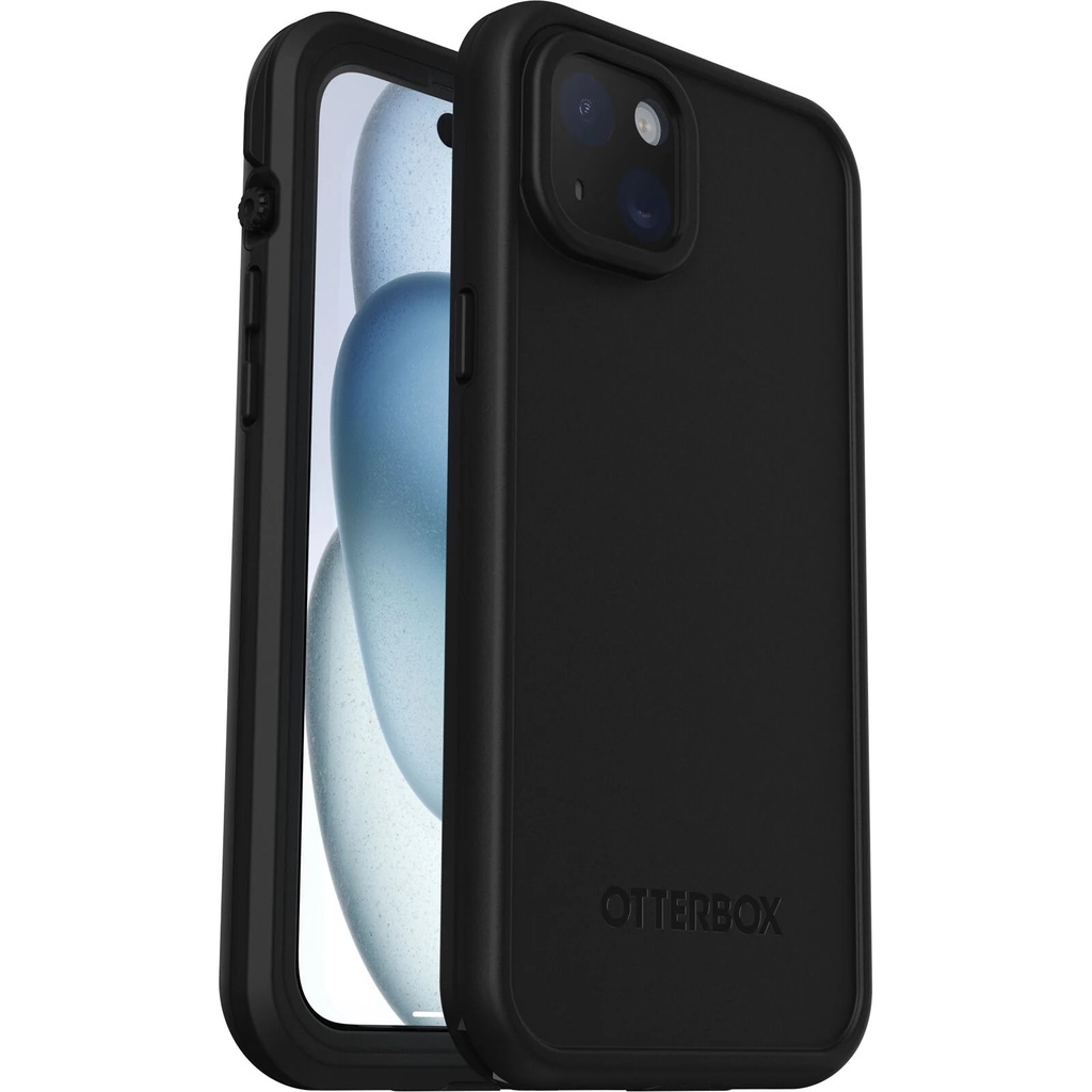 [840304762286] 840304762286 OtterBox Fre MagSafe Apple iPhone 15 Plus (6.7") Case - Black(77-95536), DROP+ 5X Military Standard,IP68,Wireless Charging Compatible,7 Years Warranty