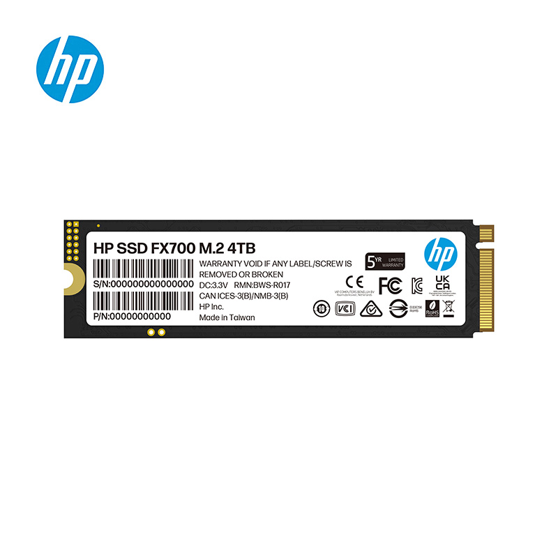 [6955914621107] HP FX700 4TB PCIe Gen 4x4 M.2 NVMe 2.0 SSD 7200MB/s  6200MB/s Low power consumption