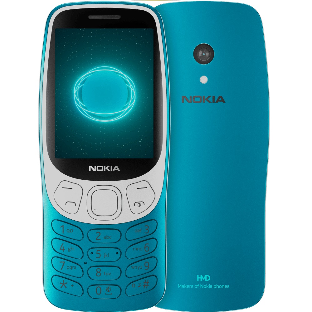 [6438409093080] Nokia 3210 4G 128MB - Scuba Blue (1GF025CPJ2L04) *AU STOCK*, 2.4", 2.8", 64/128MB, 2MP, Dual SIM, 1450mAh Removable, 2 Years Warranty