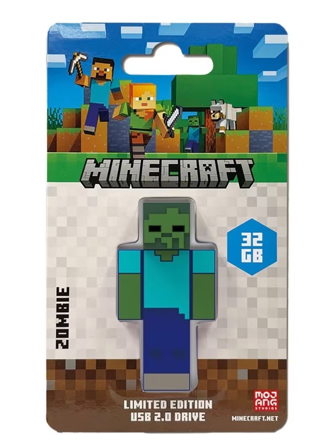 [4895117969816] 4895117969816 Verbatim Minecraft Collector s Edition USB Flash Drive - 32GB - Zombie - Retail