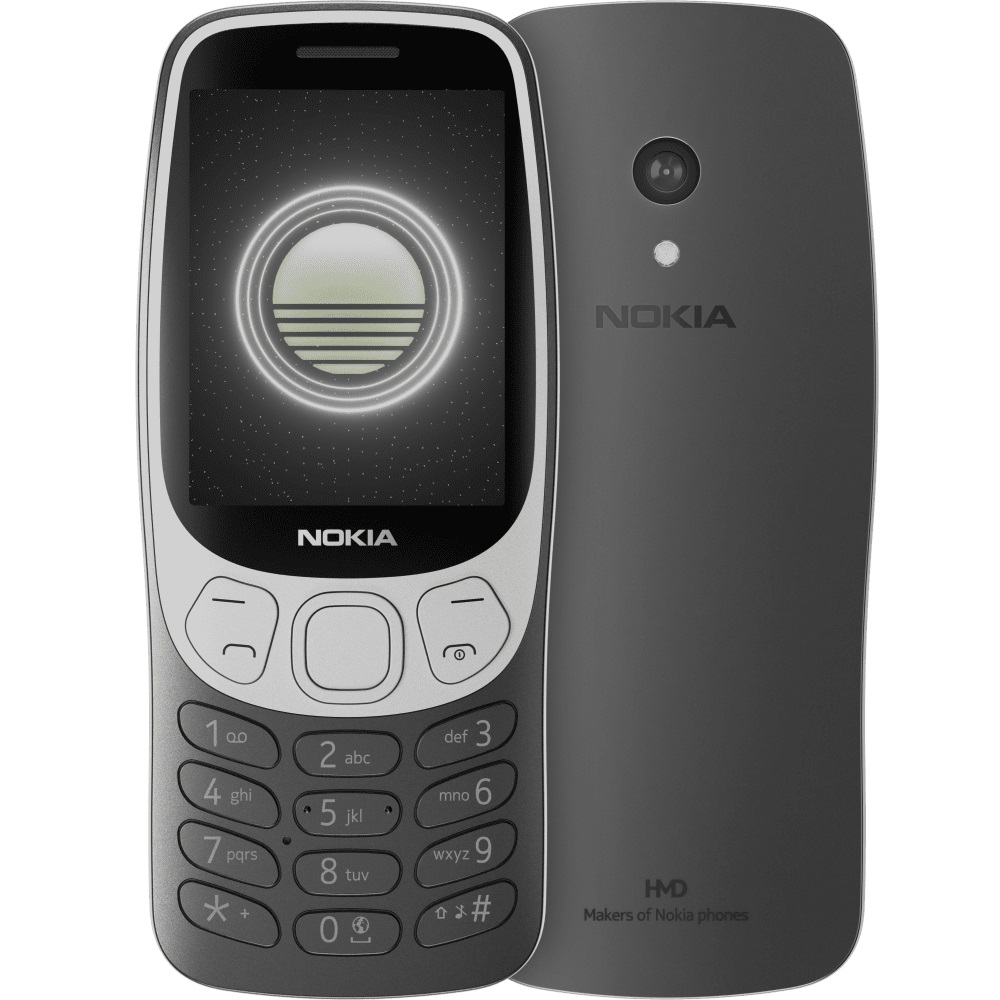 [6438409086891] Nokia 3210 4G 128MB - Grunge Black (1GF025CPA2L06) *AU STOCK*, 2.4", 2.8", 64/128MB, 2MP, Dual SIM, 1450mAh Removable, 2 Years Warranty