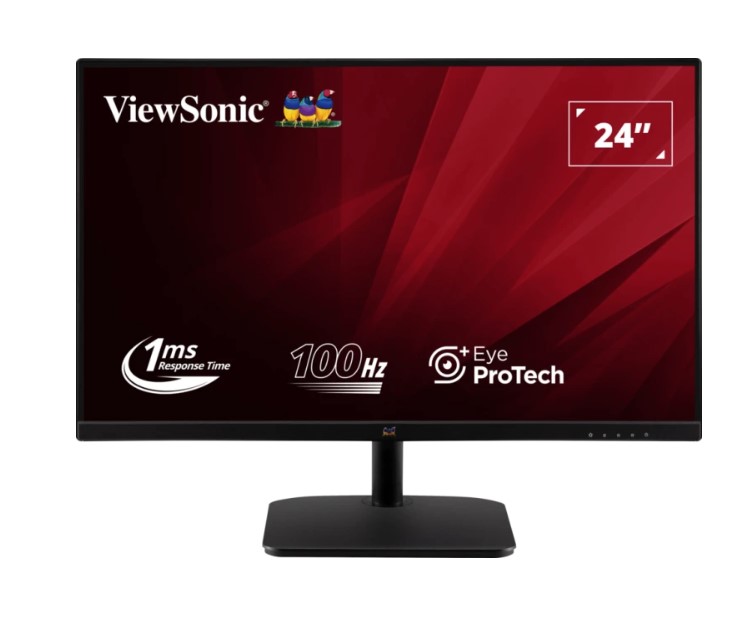 [MNV-VA2432-MH-100] MNV-VA2432-MH-100 ViewSonic 24” Office Ultra Thin Bezel + SuperClear IPS, 2x Speakers, 4ms 100h FHD 1080, HDMI, VGA, 3.5 Audio, Multi-View, Eye Care. VESA 75m, Monitor