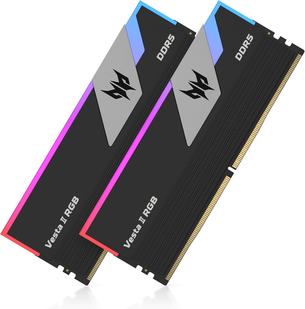 [6955914619814] 6955914619814 PREDATOR VESTAII 64GB 32GBx2 Black RGB DDR5 Memory 6000Mhz 2R*8 CL32