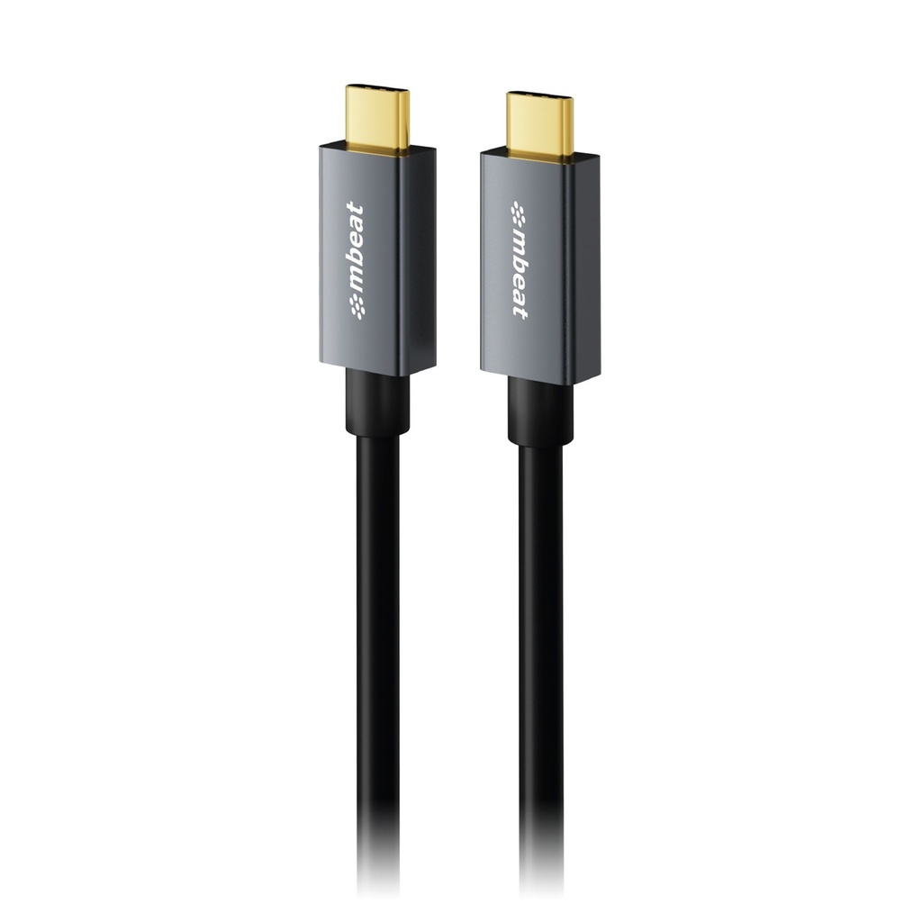 [9346396003838] mbeat Tough Link 1m USB 4.0 USB-C Cable - Space Grey Video Resolution: Maximum 8K/60Hz Package Weight: 85g USB-C 4.0 Product Weight: 60g