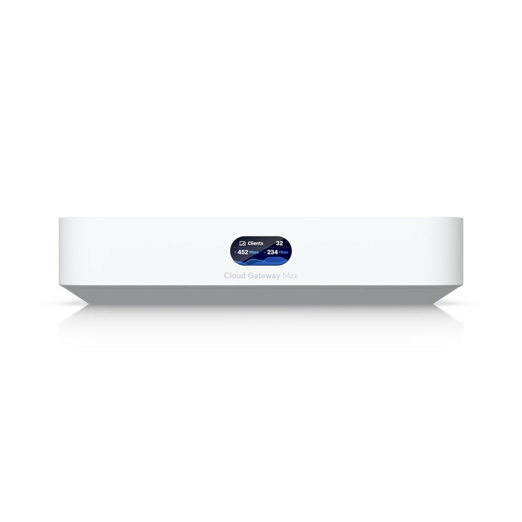 [810084697221] 810084697221 Ubiquiti Cloud Gateway Max, Compact 2.5G With 30+ UniFi device/300+ Client Support, 1.5 Gbps IPS Routing, 512GB NVMe SSD Included, 2 Yr Warr