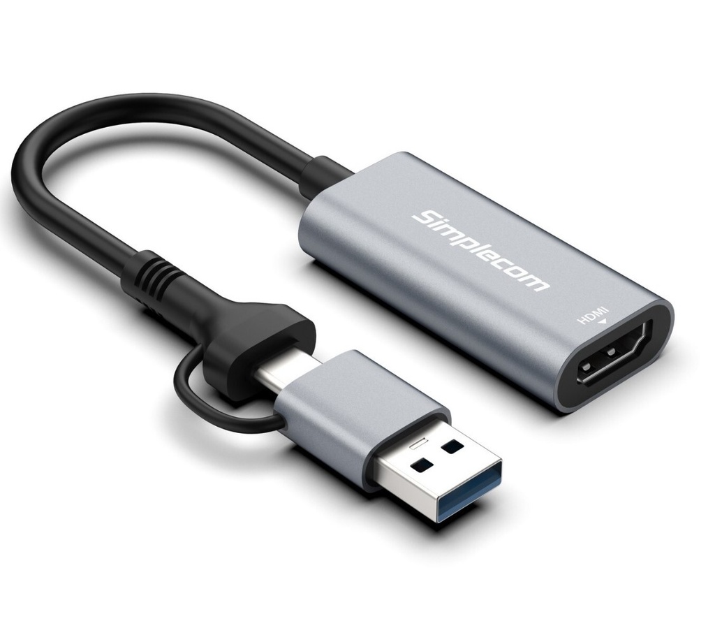 [9350414003571] 9350414003571 Simplecom DA306C USB 3.0 and USB-C to HDMI Video Card Adapter Full HD 1080p
