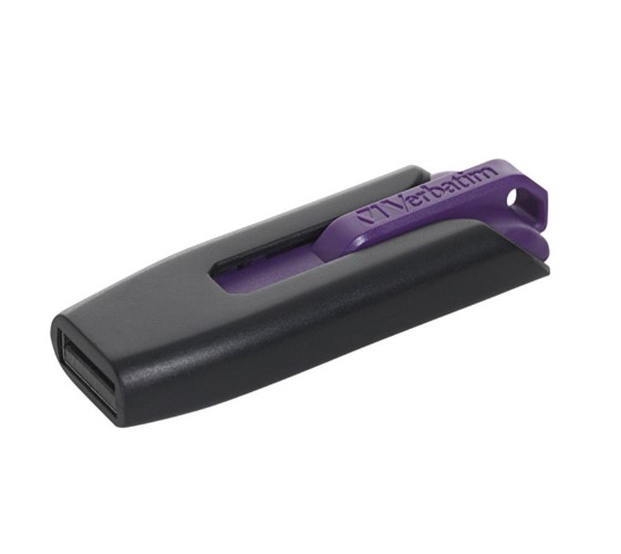 [4895117952658] 4895117952658 Verbatim 32GB V3 USB3.0 Purple Store'n'Go V3; Retractable USB Storage Drive Memory Stick