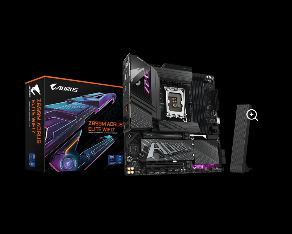 [4719331865191] Gigabyte Z890M A ELITE WF7 Intel LGA 1851 m-ATX Motherboard, 4x DDR5 ~256GB, 2x PCI-E x16, 3x M.2, 4x SATA,  5x USB 3.2, 1x USB-C, 4x USB 2.0