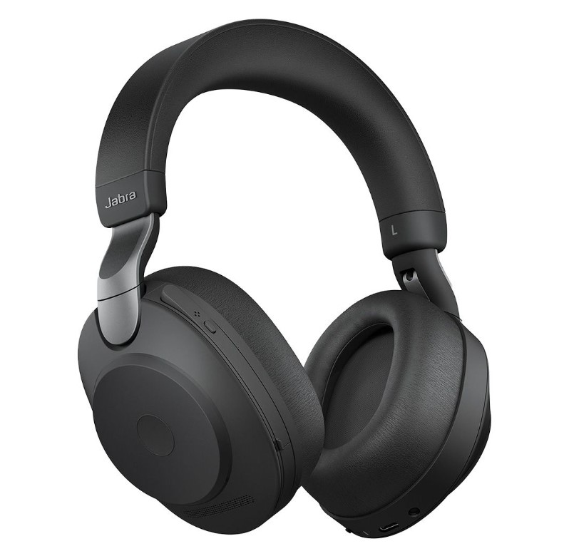 [SPJ-EVL2-85-MS-S-A] SPJ-EVL2-85-MS-S-A Jabra Evolve2 85 MS Stereo Black Link 380 USB-A ANC Bluetooth Headset, 10-Microphone Technology, Digital Hybrid ANC, 37 Hours Battery Life Busylight