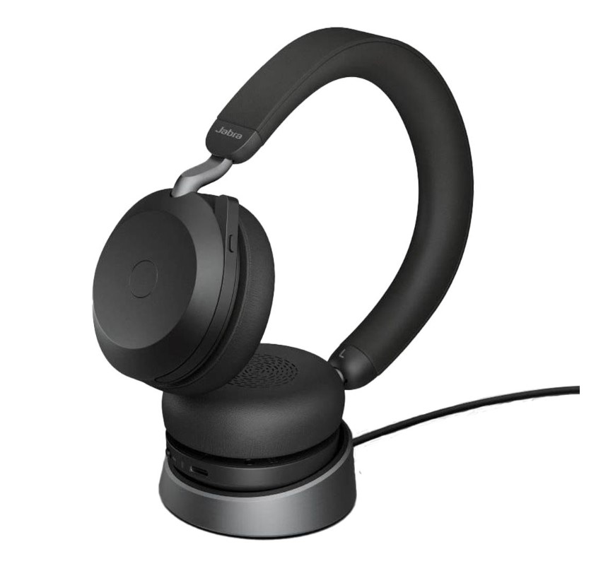 [SPJ-EVL2-75-UC-S-S-C] SPJ-EVL2-75-UC-S-S-C Jabra Evolve2 75 USB-C Link380a UC Stereo Stand Black, 8-Mic Technology, 36 Hours Battery  Fast Charge, Dual-Foam Tech, Discreet Hide-Away Boom Arm