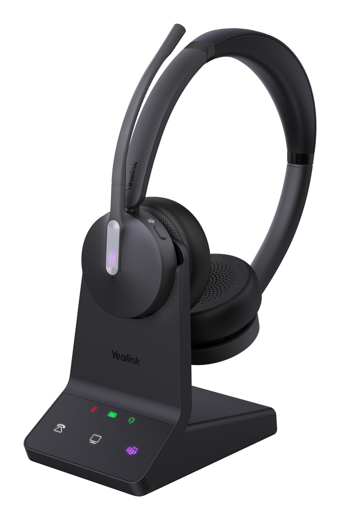[6938818319578] 6938818319578 Yealink WH64 Dual Teams DECT Wireless Headset, DECT  Bluetooth Wireless, Busylight, 3-Mic Noise Cancellation, Charging Stands, Carrying Bag