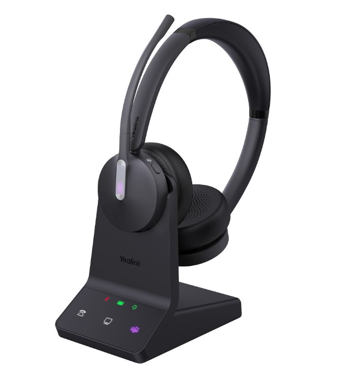 [6938818319578] Yealink WH64 Dual Teams DECT Wireless Headset, DECT  Bluetooth Wireless, Busylight, 3-Mic Noise Cancellation, Charging Stands, Carrying Bag