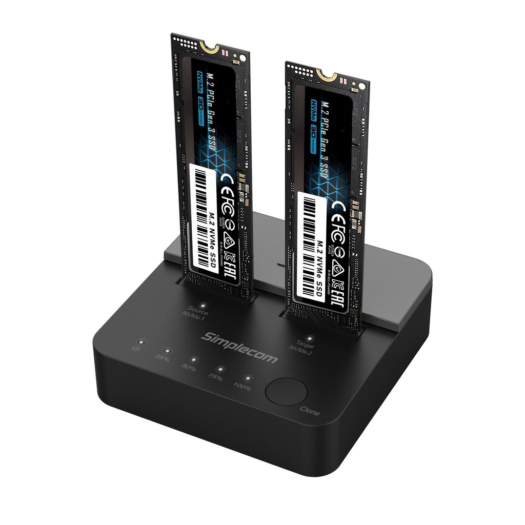 [9350414003588] 9350414003588 Simplecom SD550v2 USB 3.2 Gen2x2 to Dual Bay NVMe M.2 SSD Docking Station Duplicator Offline Clone