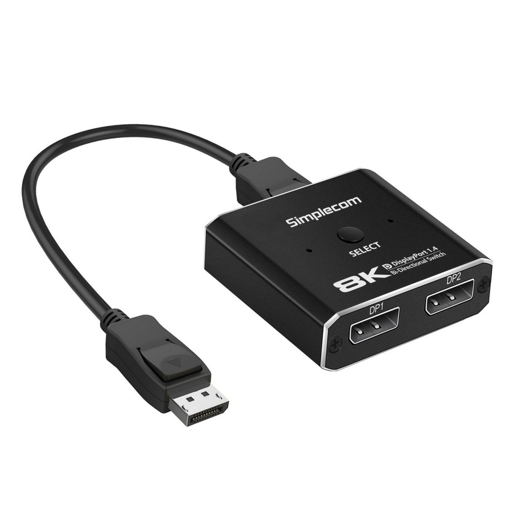 [9350414002710] 9350414002710 Simplecom CM202 Bi-Directional 2 Way DisplayPort Switch Selector DP 1.4 8K
