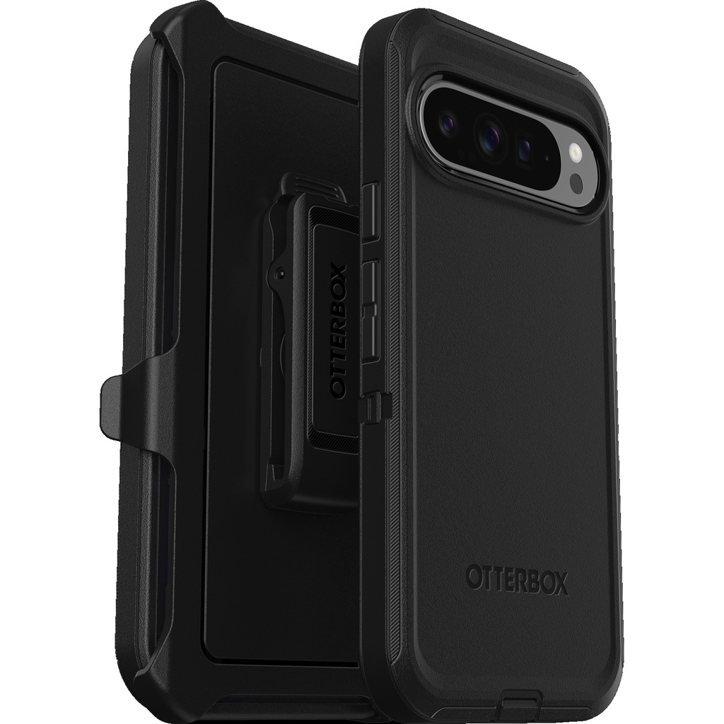[840304763764] 840304763764 OtterBox Defender Google Pixel 9 Pro XL (6.8") Case Black - (77-95635), DROP+ 5X Military Standard, Multi-Layer, Included Holster, 7 Years Warranty