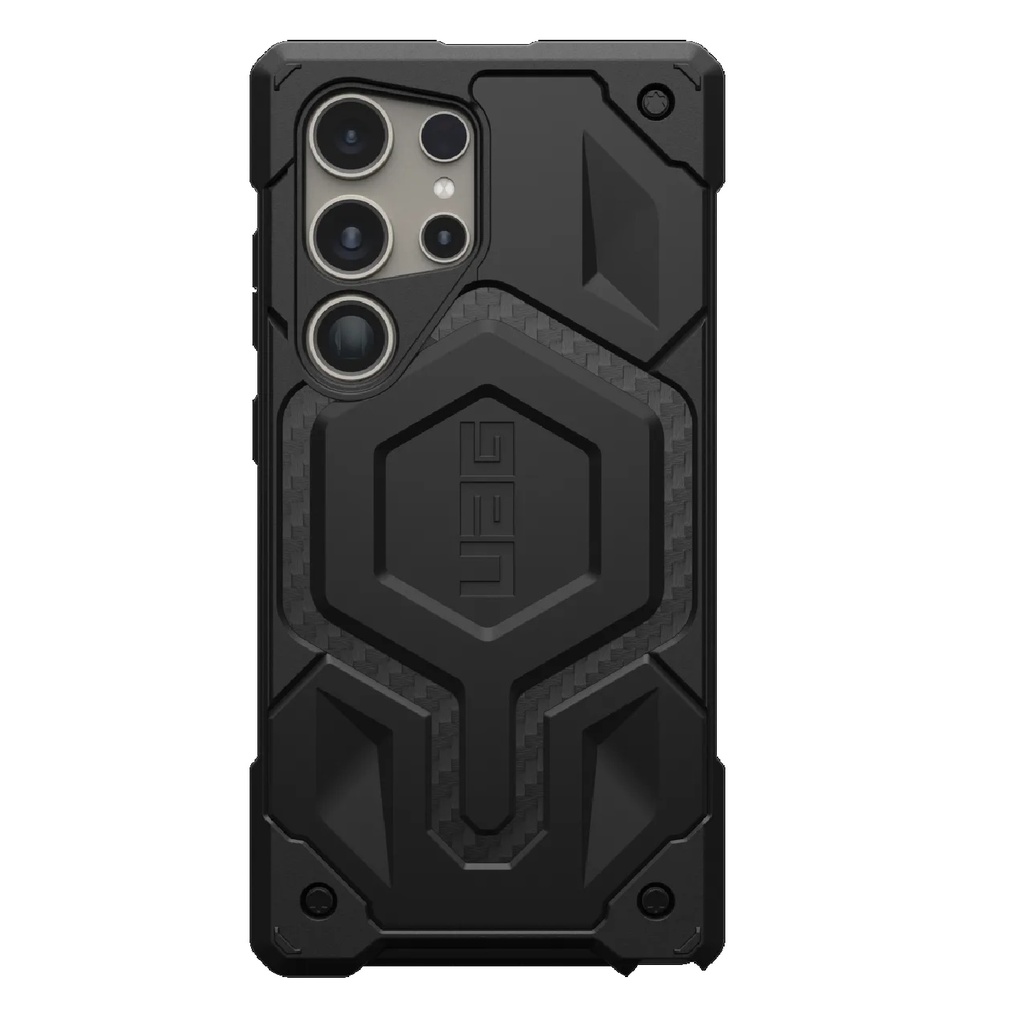 [840283912375] UAG Monarch Pro Magnetic Samsung Galaxy S24 Ultra 5G (6.8") Rugged Case - Carbon Fiber (214416114242), 10 Years Warranty