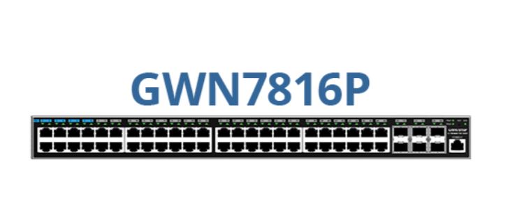 [IPG-GWN7816P] IPG-GWN7816P Grandstream GWN7816P Enterprise Layer 3 Managed PoE Network Switch, 48 x GigE (40 x PoE+, 8 x PoE++), 6 x SFP+