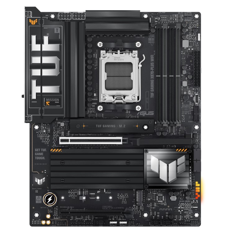 [4711387723616] 4711387723616 ASUS AMD TUF GAMING X870-PLUS WIFI (AM5) ATX Motherboard 4x DDR5 192GB, 1x PCIe 5.0 x16 slot, 4 x M.2 slots, 2x SATA, Wi-Fi 7, 1 x HDMI